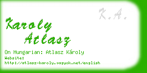 karoly atlasz business card