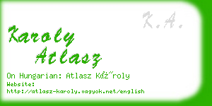 karoly atlasz business card